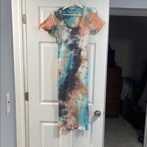 Heartloom Tie-Dye Ribbed Maxi Dress